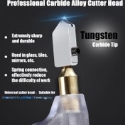 Resim 1 adet/6 adet Tungsten Karbür Cam Kesici Seti, 2mm-20mm Tabanca Tutma Kavrama Elmas Rulo Bıçak, Yağ Depolama, Cam, Fayans, Ayna, Mozaik, Pencere için Dayanıklı ve Keskin - Çelik Yapı 