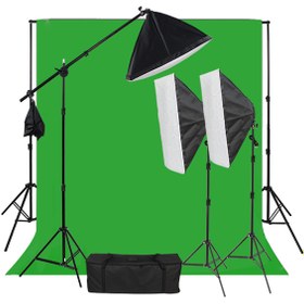 Resim Deyatech Full Set (yeşil Fon+stand+softbox Set) 