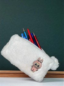 Resim Labubu Desenli Peluş Kalemlik Karışık Renkler 22x12 Cm Renk Belirtiniz Çok Renkli 