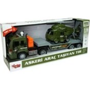 Resim Vardem Sürtmeli Askeri Araç Taşıyan Tır WY571G-I Sesli Işıklı 1:16 3+ 