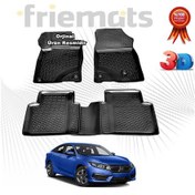 Resim Civic Sedan 3D Havuzlu Paspas 2016 - 2020 Arası Siyah N11.19370 