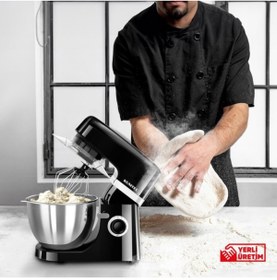 Resim KMTL Siyah Hamur Yoğurma 1800WATT 4.5lt Dondurma Yapma Aprt. Sm-02 