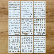Resim 9 adet Mektup ve Sayı Şablon Seti, 12.7X17.78 cm Yeniden Kullanılabilir Plastik Kaligrafi Mektup Şablonları, Not Defterleri, Günlükler, Scrapbooklar, DIY Cam Kapı Tatil Dekorasyon Boyama Şablonları için Uygun 