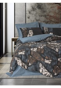 Resim Cotton Box Dark Tek Kişilik Nevresim Takımı Senso Petrol 