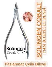 Resim Solingen Cobalt Cobalt Profesyonel Manikür Pensi Bileyli Et Pensi 4013-7 Mm Süper Bileyli 