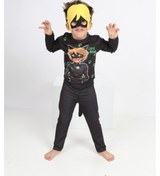 Resim Kedi Çocuk Kostümü - Maskeli Çocuk Kostümü - Maskeli Kara Kedi Kostümü 2406 Siyah 