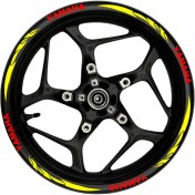 Resim Yamaha Kırmızı Yazılı Sarı Pençe Şeritli 
