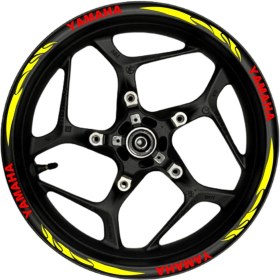 Resim Yamaha Kırmızı Yazılı Sarı Pençe Şeritli 