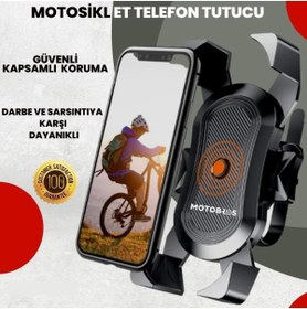 Resim Motosiklet ve Bisiklet Telefon Tutucu Darbelere Karşı Korumalı 