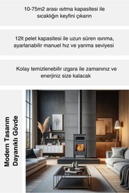Resim Genel Markalar Jupiter Fırınlı Pelet Ve Odun Sobası Çam Pelet 10kw. Ce Onaylı Soba Eco Design Pelet Soba 