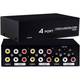 Resim POWERMASTER PM-4831 4 PORT VIDEO AUDIO SPLITTER DAĞITICI 