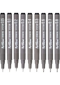 Resim Supertrend Drawing System Teknik Çizim Kalemi Seti 9'lu 