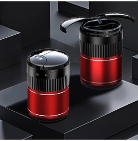 Resim Chuangyinshop Red Otomobil Akıllı Otomatik Açılır Kapanır Küllük Koku Önleyici Kapaklı Araç Aksesuarları 