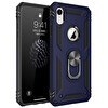 Resim Microsonic Apple Iphone Xr Kılıf Military Ring Holder Lacivert 