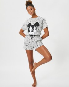 Resim Mickey Mouse Pijama Takımı Şortlu Lisanslı Baskılı 