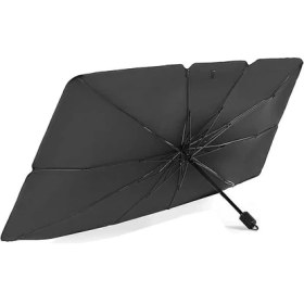 Resim FourForce Oto Market Oto Araba Güneşlik Şemsiye Tip Ön Cam Güneş Önleyici Katlanabilir 140CM x 75CM Şemsiye 