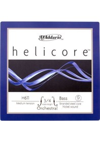 Resim D'Addario H611 3/4M Helicore G Kontrabas Teli (Sol) 