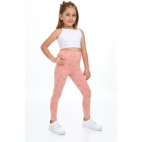 Resim Toontoy Kids Toontoy Kız Çocuk Tavşan Baskılı Tayt Koyu Pudra 