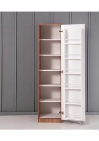 Resim Çok Amaçlı 90 Derece Açılabilir Tek Kapaklı Kiler Mutfak Dolabı 