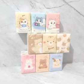 Resim MiraLive Sevimli Figürlü Çocuk Mendili 9'lu Paket 