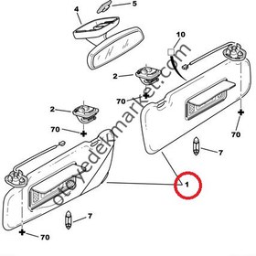 Resim Peugeot 307 Güneşlik Takımı (Orijinal) 