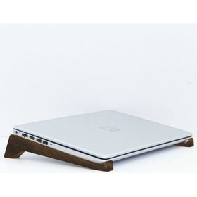 Resim Bk Gift Taşınabilir Ahşap Ceviz Notebook Laptop Standı 