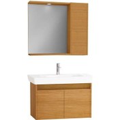 Resim Vitra Step 85 cm Tik Banyo Dolabı Takımı 61533 