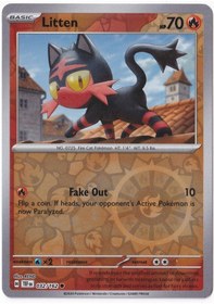 Resim Litten Reverse Holo 032/162 - Temporal Forces - Pokemon Kartı Mint 