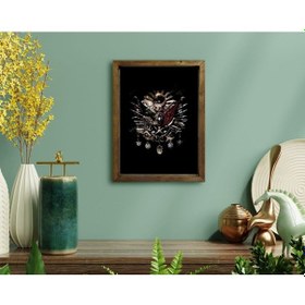 Resim Bk Home Osmanlı Arması Tasarımlı Doğal Masif Ahşap Çerçeveli Tabl (551056428) 