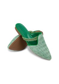 Resim Deery Yeşil Hasır Desen Kadın Terlik - K0314zyslc01 Yeşil 