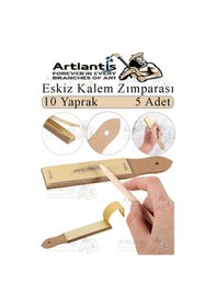 Resim Kalem Zımparası 5 Adet Eskiz Zımpara Kağıdı Füzen Kömür Kalem Karakalem Kalemtraş Kömür Bileme İnce Dişli Çizim Zımpara 