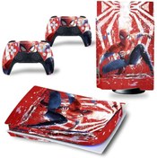 Resim cosy home gift Spider-Man Exploding Texture Playstation 5 Standart Disk Edition Sticker Kaplama Seti 