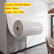 Resim 1 Rulo 60cm x 3m/10m Kendinden Yapışkanlı Vinil Mermer Duvar Kağıdı 3D İllüzyon Etkisiyle - Çıkarılabilir ve Yeniden Yapıştırılabilir Fayans Etiketi için Duvarlar, Zeminler, Tavanlar - Oturma Odası, Mutfak Arka Planı, Banyo Dekoru için Gerçekçi Beyaz & Altın Damar Tasarımı 