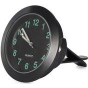 Resim Cbtx Aydınlık Mini Araba Havalandırma Klipsli Yuvarlak Kuvars Saat Araba İç Dekorasyon - Siyah 