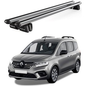 Resim Pençe Renault Kangoo 2007-2021 Uyumlu Gri Ara Atkı Port Bagaj Tavan Barı 