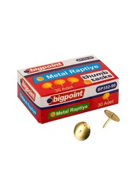 Resim Bigpoint Raptiye Metal Sarı Pirinç 10'lu Kutu 