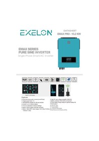 Resim Exelon 48 V Volt 10.200 W Watt 10.2 Kw Mppt Tam Sinus Akıllı İnverter 220 Volt Çevirici İnvertör 