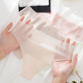 Resim 6'lı Paket Kadınlar İçin Ultra İnce Dikişsiz Tanga Külotlar - Yarı Şeffaf Görünmez İç Çamaşırlar, Yumuşak Pastel Renkler (Bej, Pembe, Şeftali, Açık Yeşil, Lavanta, Beyaz), Günlük Konfor için Minimalist Tasarım 