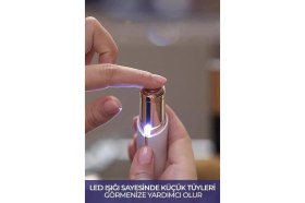 Resim Flawless Yüz Tüy Alıcı Kaş Bıyık Kıl Epilasyon Aleti 4 Bıçaklı Düz Tasarım Kadınlar İçin 