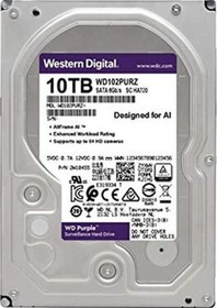 Resim Wd 10tb Purple Wd102purz 7200 Rpm 256mb Cache Sata 6.0gb-s 3.5" Harddisk-57247 