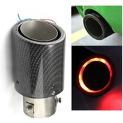 Resim Araba Modifikasyonu Karbon Fiber Aydınlık Kuyruk Boğazı Led Işıkları Modifiye Araba Egzoz Borusu Spitfire Kuyruk Boğazı, Stil: Curling Kırmızı 