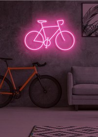 Resim Twins Led Bisiklet Figürlü Neon Tabela Pembe Model:model:40533366 Pembe 