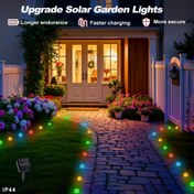 Resim 30 LED Güneş Kabarcığı Işık Yolu, Renkli LED Yolu ile Dış Mekan Güneş Bahçe Işıkları, 20 LED, IP44 Derecesi, Çim, Bahçe, Parti, Düğün, Çadır, Kamp, Noel Süslemeleri için Ayarlanabilir Aydınlatma Modları | Renkli Yolu | Güneş Şarjlı Işıklar, Güneş Işıkları 