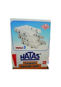 Resim Hatas 3'lü Evrak Rafı Şeffaf Plastik 