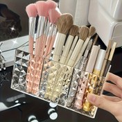 Resim 3 Katlı Akrilik Makyaj Fırçası Düzenleyici - Montaj Gerektirmez, Taşınabilir Kozmetik Depolama Rafı, Ruj, Göz Farı ve Kaş Kalemleri İçin, Dayanıklı Plastik Tezgah Gösteri Standı, Kadınlar İçin İdeal Hediye, Makyaj Vani Masası, Şık Tasarım, Sağlam Yapı, Manyetik Makyaj Araçları Tutucu, Makyaj Masası, Büyük Makyaj Düzenleyici, Mini Makyaj Düzenleyici, Şık Stand, Yüksek Kaliteli Malzeme, Kozmetik Tutkunları 