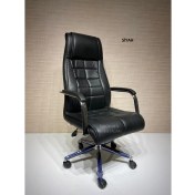 Resim Ömür Ofis Demir Yönetici Makam Müdür Koltuğu Deri Siyah 