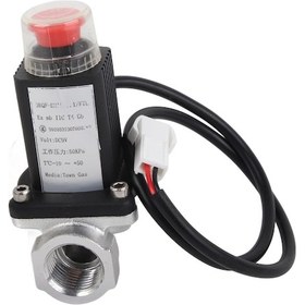 Resim Dianziye Gaz Acil Kesme Valfi Dn15 4 Parça - Elektromanyetik Kontrol, Otomatik/manuel Kesme, Gaz Boruları İçin Güvenli Koruma 