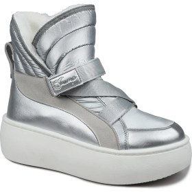 Resim Jump 60118 Suya Dayanıklı Kaydırmaz Taban Gümüş Rengi Kadın Kar Botu 