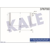 Resim KALE Klima Kondenseri Bmw 1-serisi E81 - E82 - E87 - E88 3-serisi E90 - E91 Al-al 620×341×16klr-376700 64 