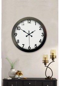 Resim 36 Cm Siyah Metal Standart Duvar Saati Çok Renkli 